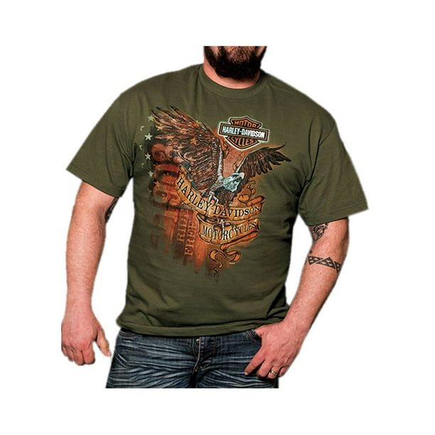 Black Harley-Davidson Women's Distressed Eagle V-Neck Short Sleeve Cotton Tee Black Harley-Davidson Women's Distressed Eagle V-Neck Short Sleeve Cotton Tee